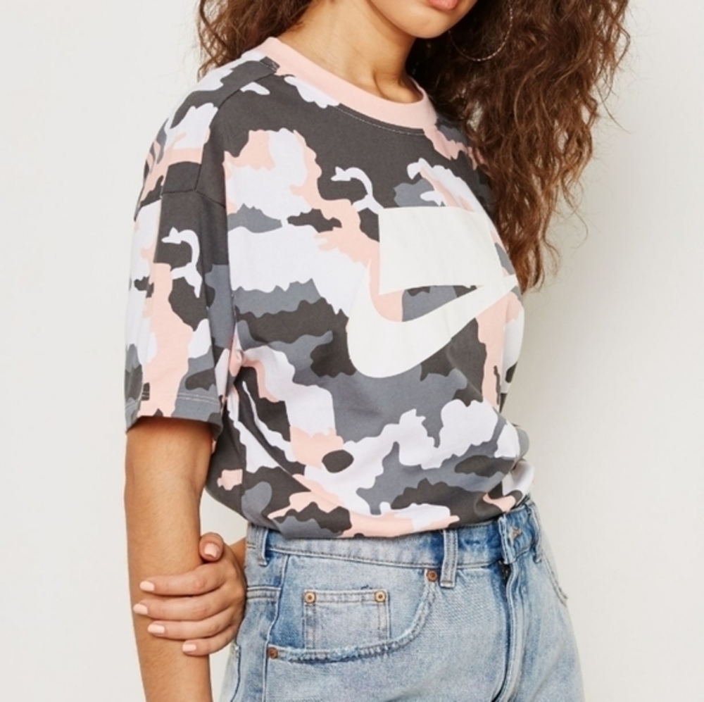 New NIKE Camouflage T shirt,cropped,100% cotton
